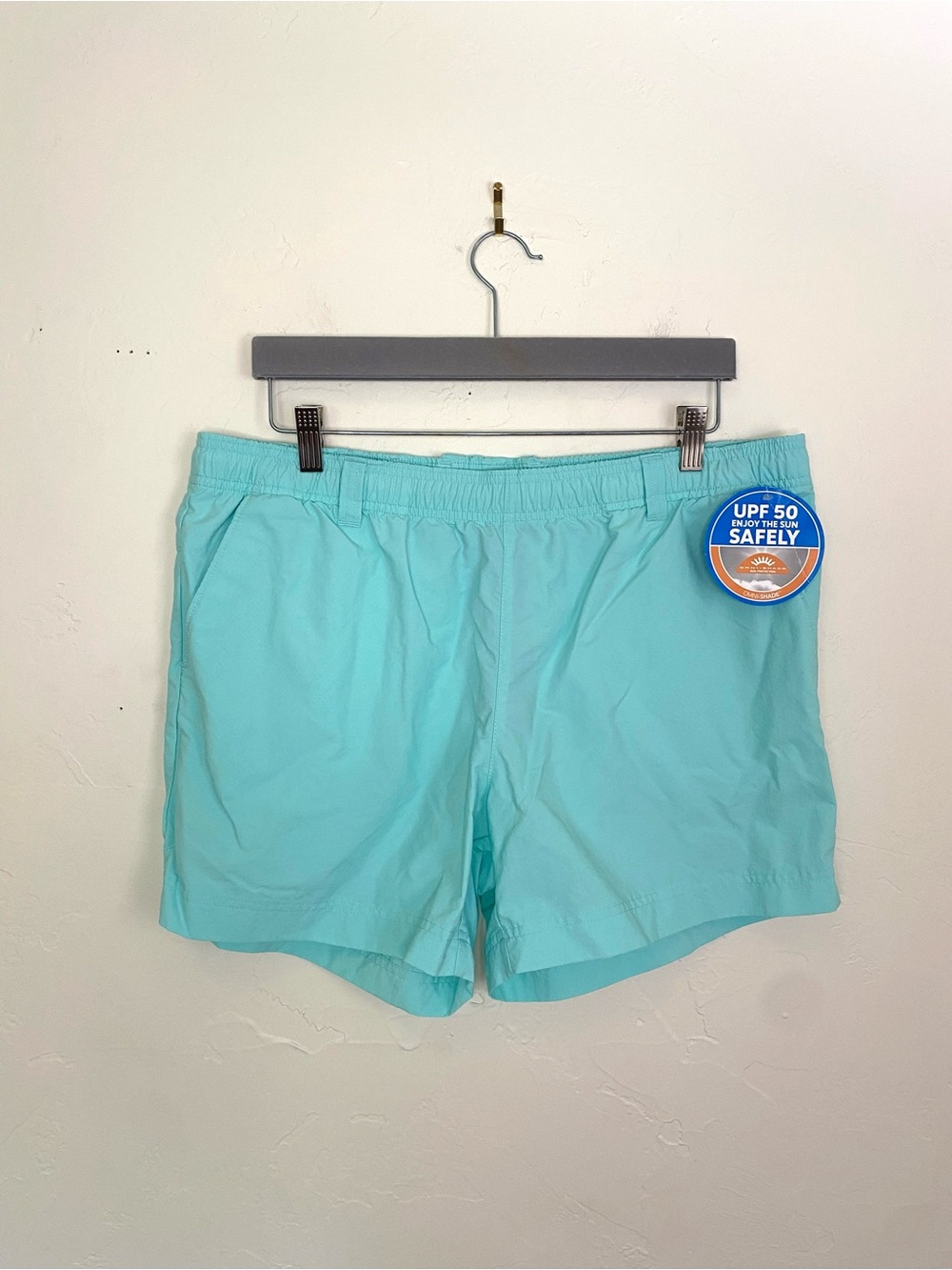 Women’s Columbia Large Light Aqua UPF 50 Swim Shorts
